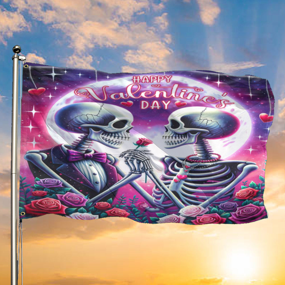 Skeleton Couple Valentine's Day Flag Happy Holiday Skeleton Flag Valentine Gift Ideas