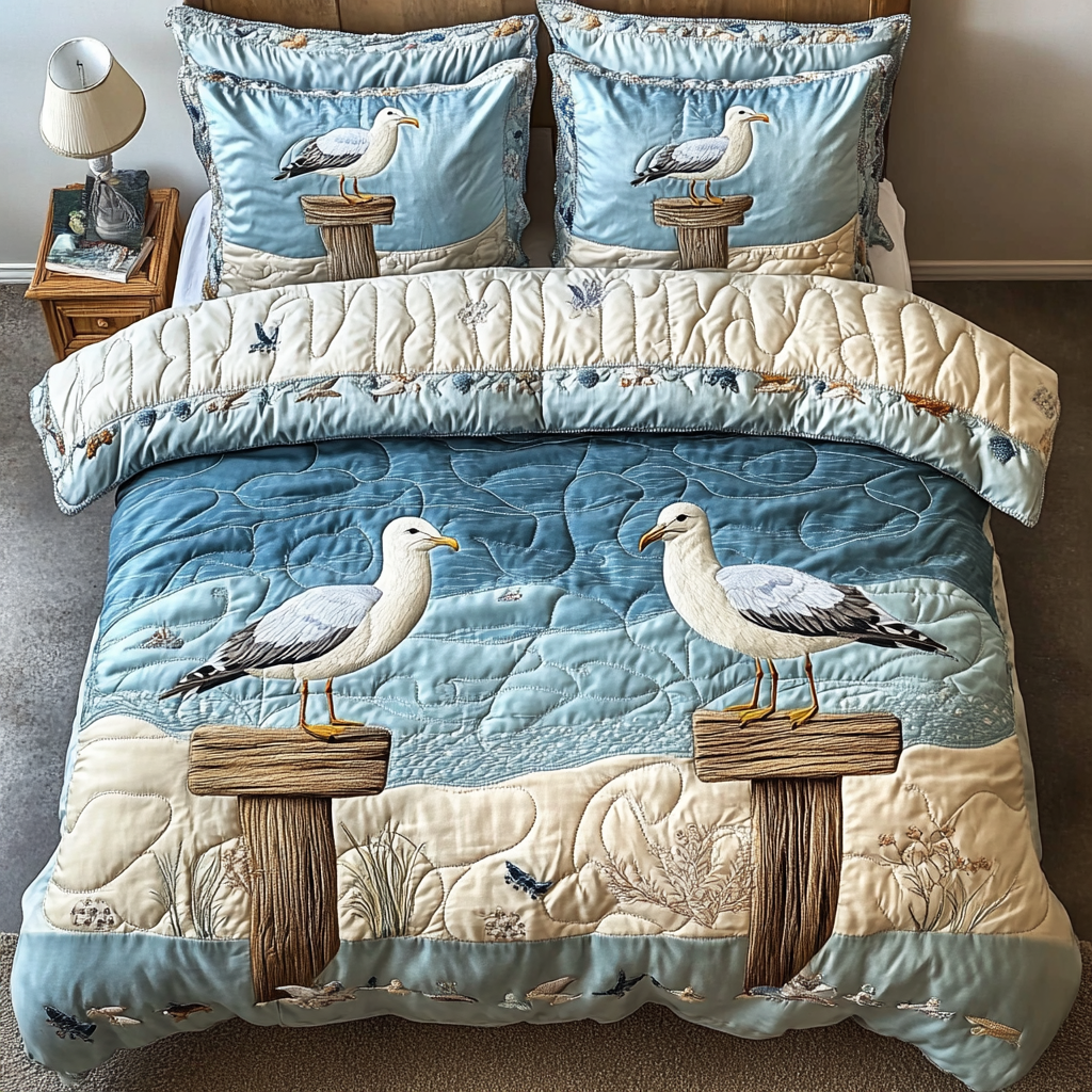 Sky Glide Quilted Bedding Set Duvet Cover Bedspread Good Gifts For Beach Lovers Sky Glide Quilted Bedding Set Duvet Cover Bedspread Good Gifts For Beach Lovers