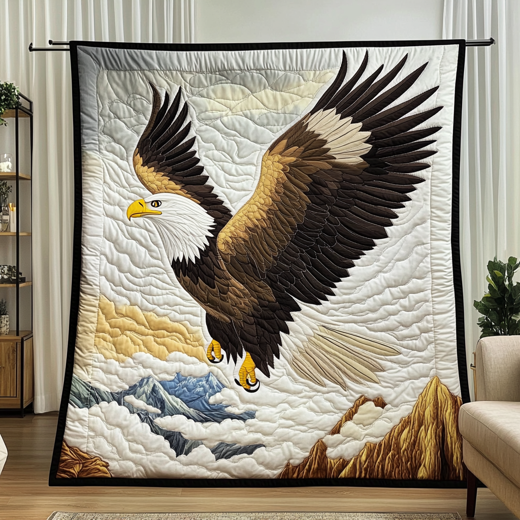 Sky Watcher Quilted Blanket Cute Colorful Blanket Gifts For Eagle Lovers Christmas Sky Watcher Quilted Blanket Cute Colorful Blanket Gifts For Eagle Lovers Christmas