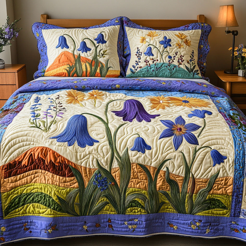 Skybound Petals Quilted Bedding Set Duvet Cover Bed Sheet Set Flower Gifts For Friends Skybound Petals Quilted Bedding Set Duvet Cover Bed Sheet Set Flower Gifts For Friends
