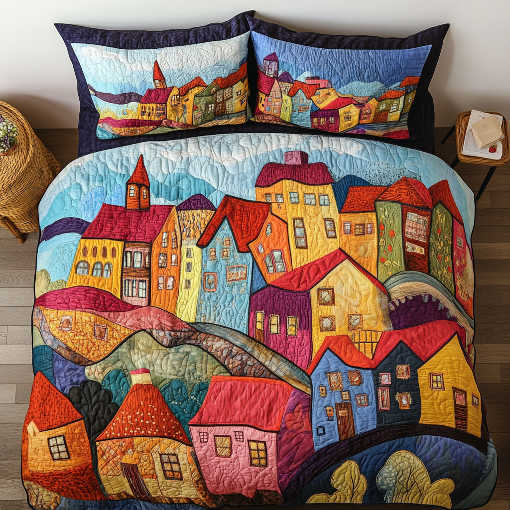 Skyline Vibes Quilted Bedding Set Duvet Cover Bedspreads Gifts To Give Your Mother In Law For Christmas