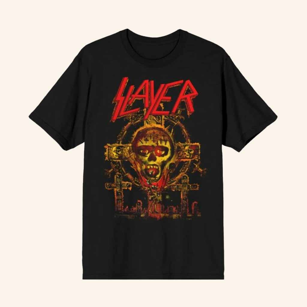Slayer Merch Season's Crosses Black T-Shirt Music Gift Ideas For Guys Slayer Merch Season's Crosses Black T-Shirt Music Gift Ideas For Guys
