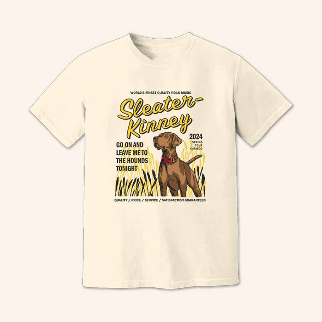 Sleater Kinney Merch Hounds T-Shirt Christmas Gifts For Rock Music Lovers