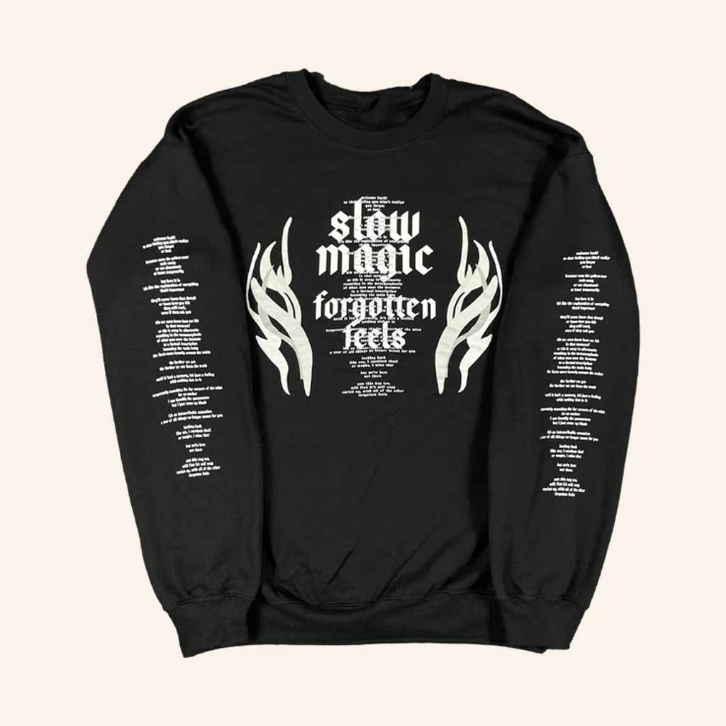 Slow Magic Merch Forgotten Feels Black Letters Sweatshirt Best Gifts For Fans Slow Magic Merch Forgotten Feels Black Letters Sweatshirt Best Gifts For Fans