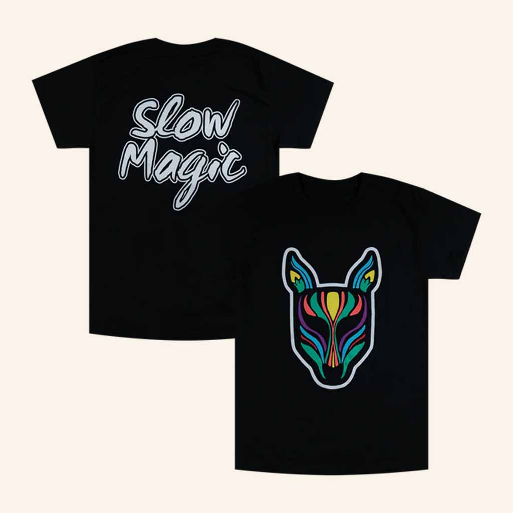 Slow Magic Merch Mask Black T-Shirt Unique Gifts For Music Lovers Slow Magic Merch Mask Black T-Shirt Unique Gifts For Music Lovers