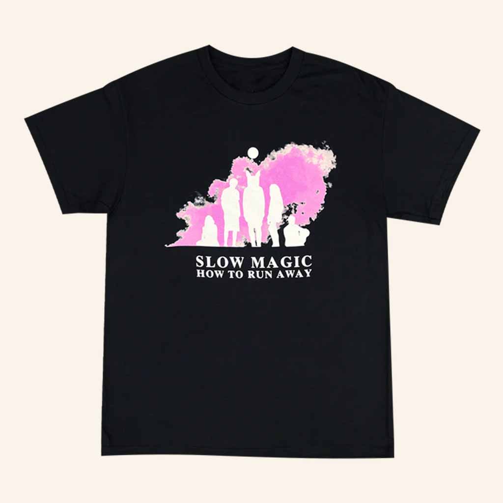 Slow Magic Merch Pink Smoke How To Run Away T-Shirt Music Lover Gifts For Him