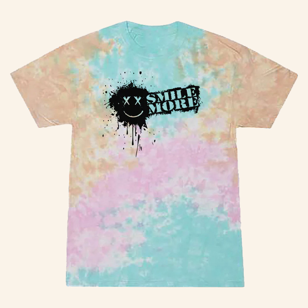 Smile More Merch Smile More Splatter Tie Dye T-Shirt Christmas Gifts For Besties Smile More Merch Smile More Splatter Tie Dye T-Shirt Christmas Gifts For Besties