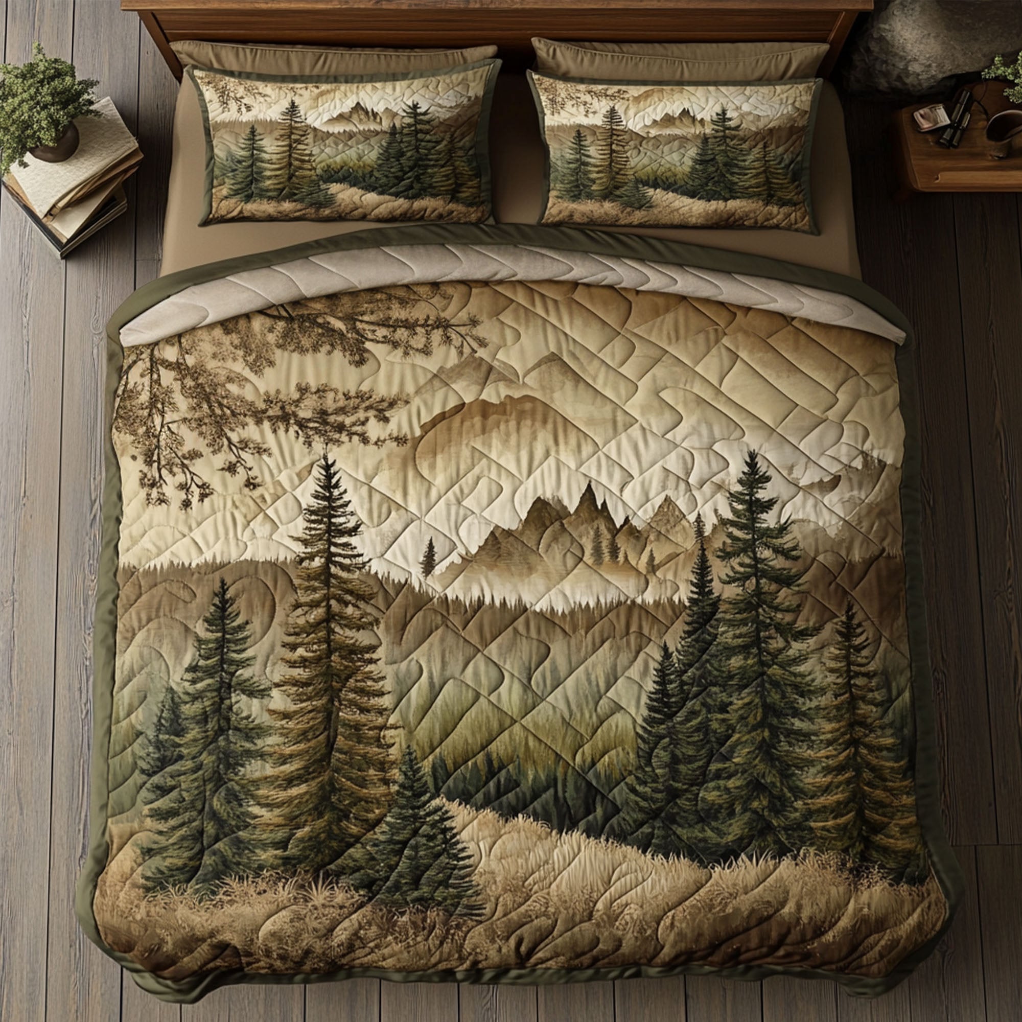 Smoky Horizon Quilted Bedding Set Duvet Cover Bed Sheet Set Best Christmas Gifts For Mom Smoky Horizon Quilted Bedding Set Duvet Cover Bed Sheet Set Best Christmas Gifts For Mom