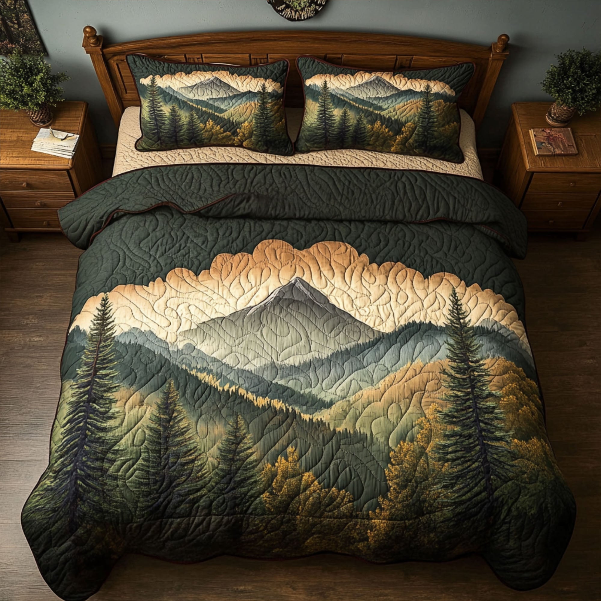 Smoky Peaks Quilted Bedding Set Duvet Cover Bed Sheet Set Christmas Gifts For Mom 2025 Smoky Peaks Quilted Bedding Set Duvet Cover Bed Sheet Set Christmas Gifts For Mom 2025