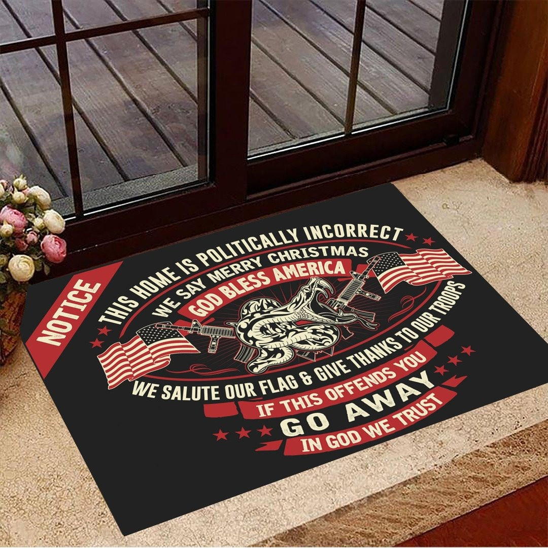 Snake Notice This Home Is Politically Incorrect We Say Merry Christmas Doormat Indoor Door Mats Snake Notice This Home Is Politically Incorrect We Say Merry Christmas Doormat Indoor Door Mats