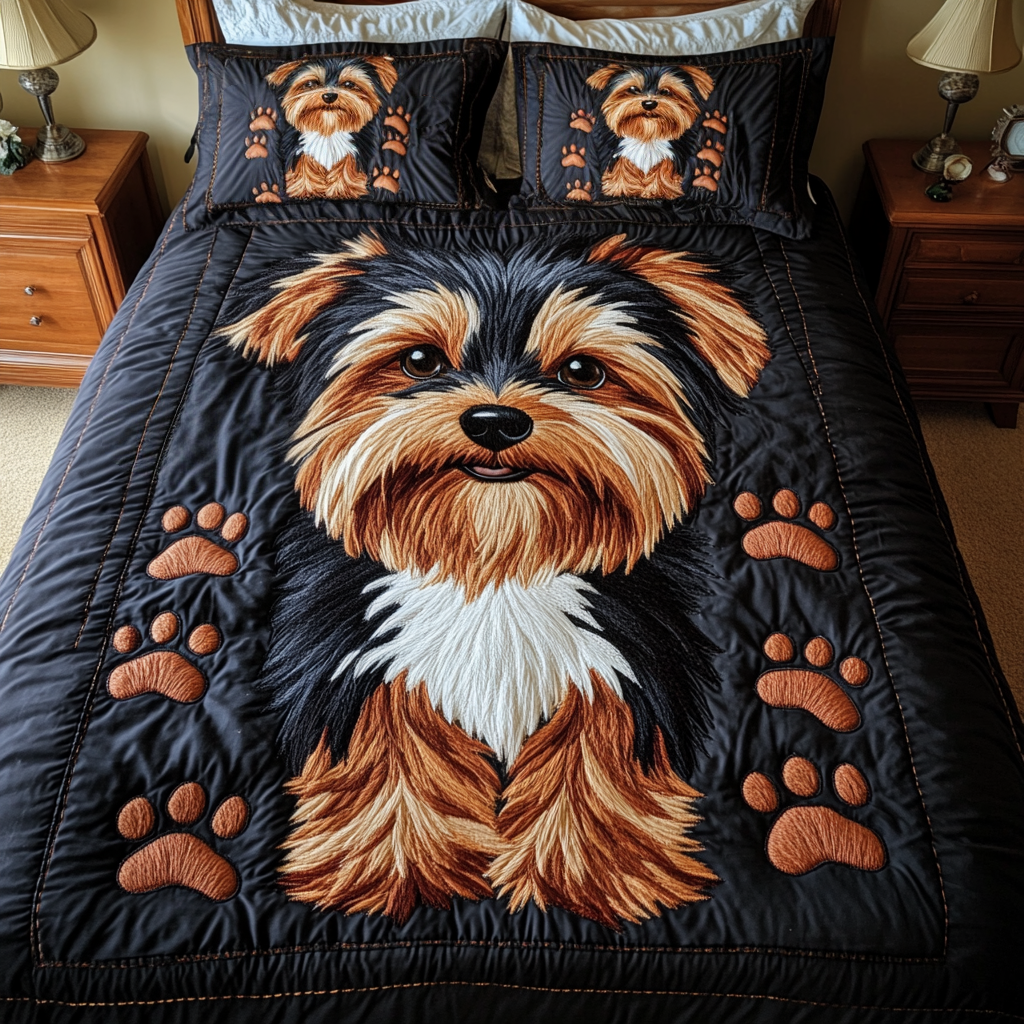 Snuggle Pup Quilted Bedding Set Duvet Cover Bed Sheet Set Yorkshire Terrier Products Snuggle Pup Quilted Bedding Set Duvet Cover Bed Sheet Set Yorkshire Terrier Products