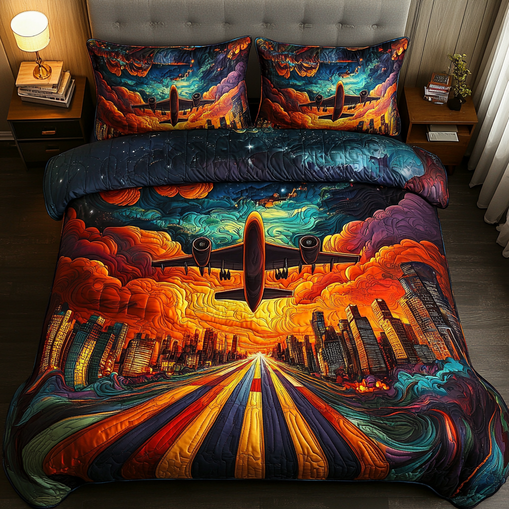 Soaring Airplane Quilted Bedding Set Duvet Cover Bedspreads Unique Christmas Gifts For Family Soaring Airplane Quilted Bedding Set Duvet Cover Bedspreads Unique Christmas Gifts For Family