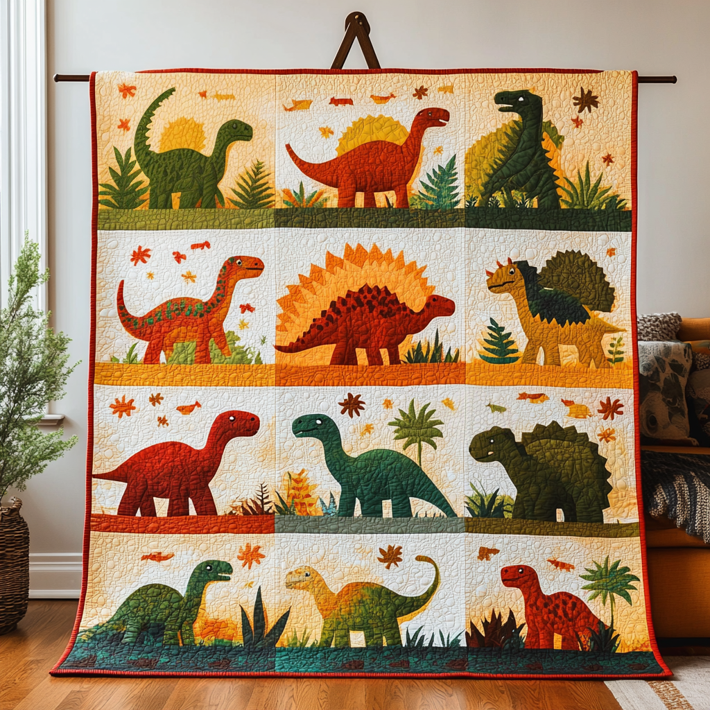 Soft Fossils Quilted Blanket Cute Colorful Blanket Dinosaur Gift Ideas Soft Fossils Quilted Blanket Cute Colorful Blanket Dinosaur Gift Ideas