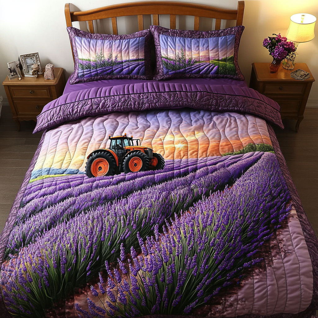 Soft Lavender Waves Quilted Bedding Set Duvet Cover Bed Sheet Set Gifts For Lavender Lovers Soft Lavender Waves Quilted Bedding Set Duvet Cover Bed Sheet Set Gifts For Lavender Lovers