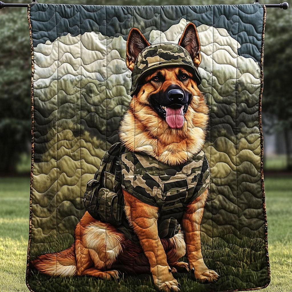 Soldier Quilted Blanket Cute Colorful Blanket German Shepherd Gifts For Him  Soldier Quilted Blanket Cute Colorful Blanket German Shepherd Gifts For Him