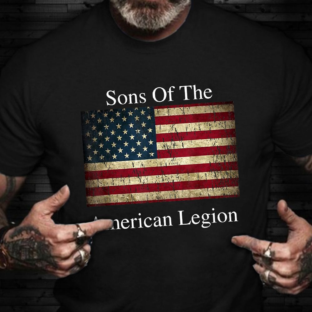 Sons Of The American Legion T-Shirt Vintage American Flag Proud Son Of Veterans Day Shirt Sons Of The American Legion T-Shirt Vintage American Flag Proud Son Of Veterans Day Shirt
