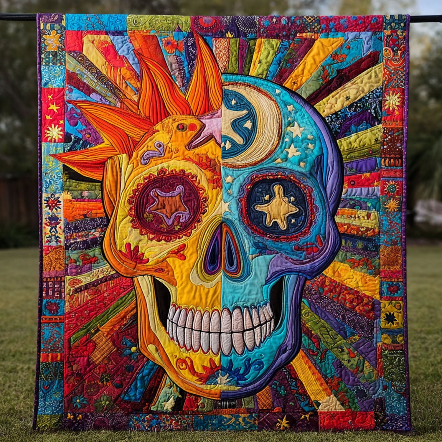 Soul Stain Quilted Blanket Sofa Throw Blanket Sugar Skull Themed Gifts Soul Stain Quilted Blanket Sofa Throw Blanket Sugar Skull Themed Gifts