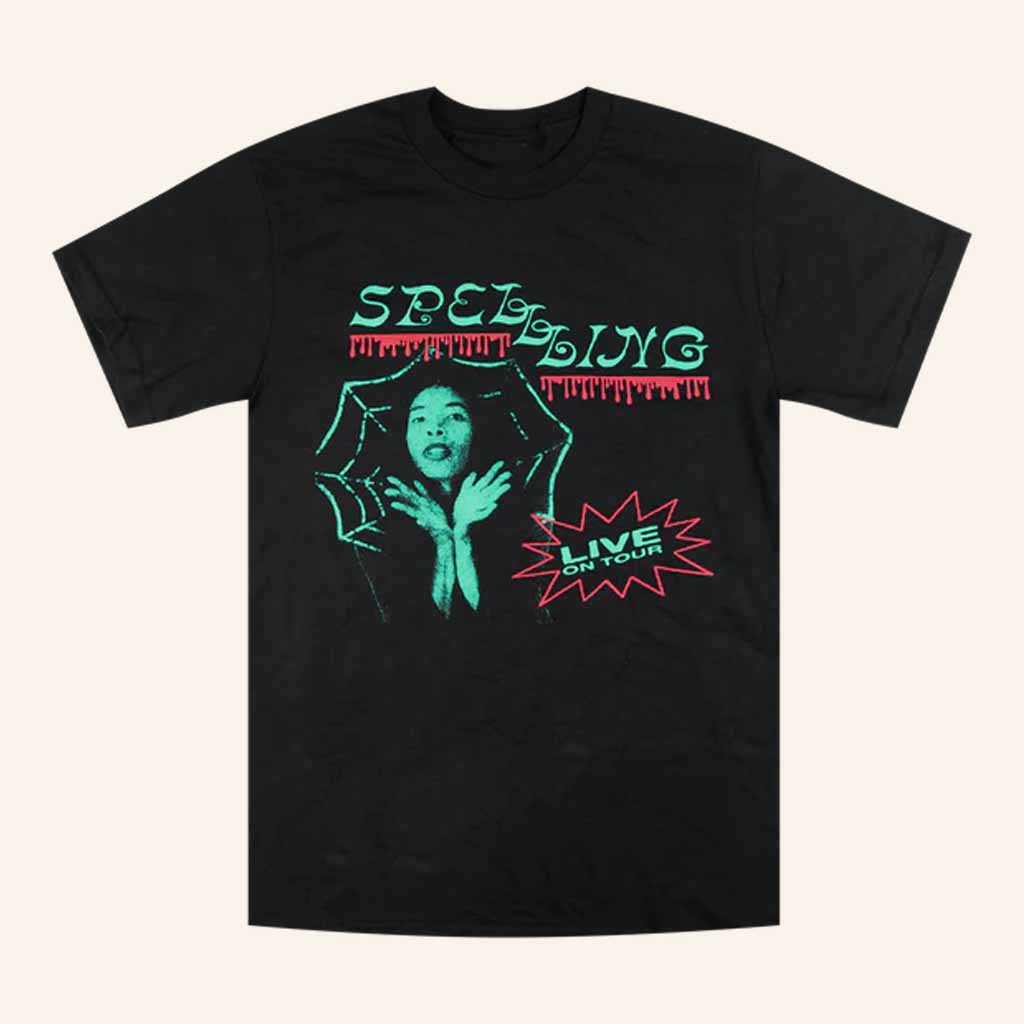 Spellling Merch Live On Tour Black T-Shirt Gift Ideas For Music Lovers Spellling Merch Live On Tour Black T-Shirt Gift Ideas For Music Lovers