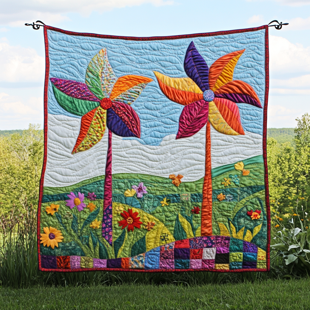 Spinning Breeze Quilted Blanket Cute Throw Blanket Daughter To Mum Gifts