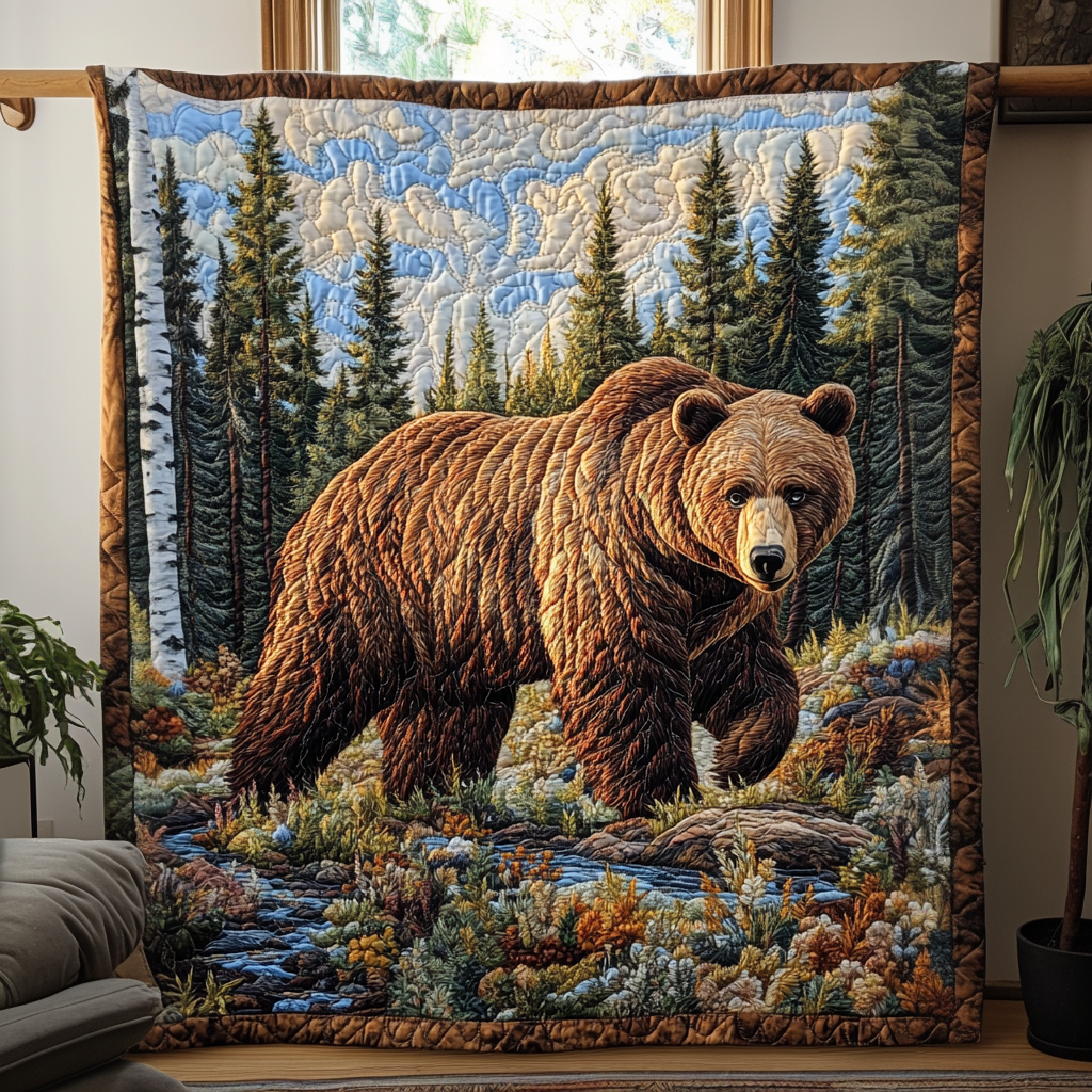 Spirit of the Bear Quilted Blanket Cute Throw Blanket Unique Gifts For Bear Lovers Spirit of the Bear Quilted Blanket Cute Throw Blanket Unique Gifts For Bear Lovers