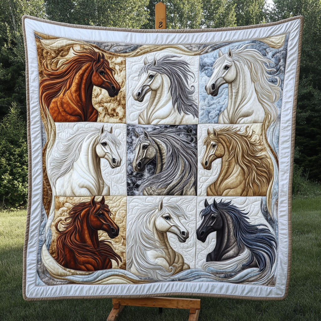 Spirit of the Steed Quilted Blanket Sofa Throw Blanket Gifts For Horse Lovers Men Spirit of the Steed Quilted Blanket Sofa Throw Blanket Gifts For Horse Lovers Men
