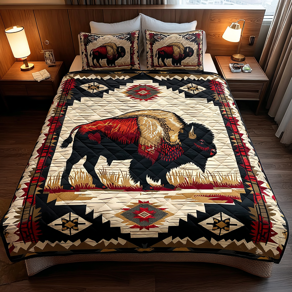 Spirit Path Quilted Bedding Set Duvet Cover Bed Sheet Set Novelty Bison Gifts Native Spirit Path Quilted Bedding Set Duvet Cover Bed Sheet Set Novelty Bison Gifts Native