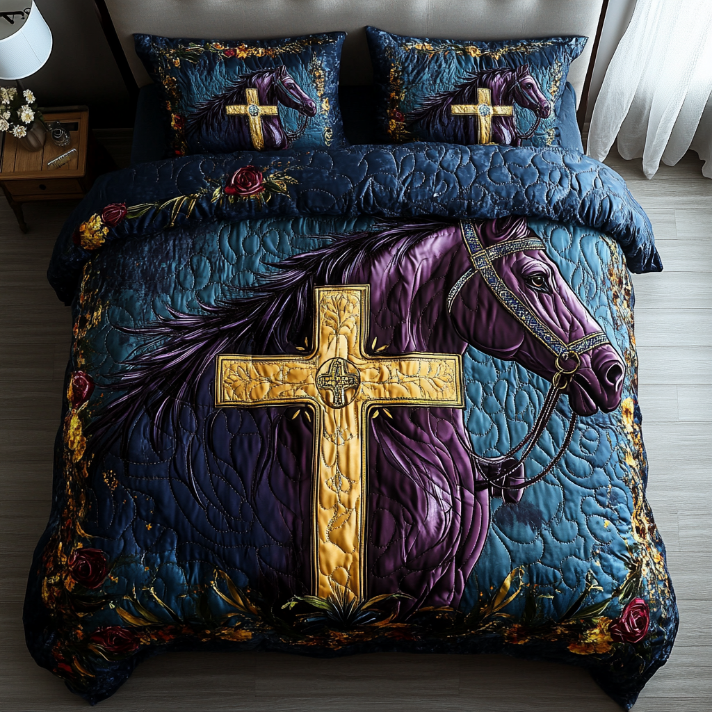 Spirit Reins Quilted Bedding Set Duvet Cover Merch Useful Gifts For Horse Owners Spirit Reins Quilted Bedding Set Duvet Cover Merch Useful Gifts For Horse Owners