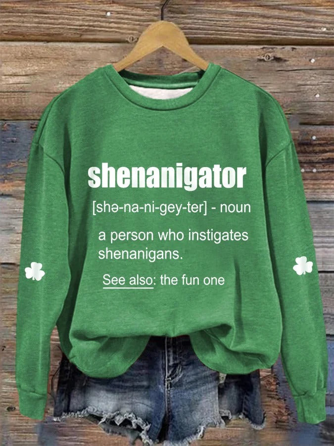 St Patrick's Day Shenanigator Noun Definition Sweatshirt Funny Womens St Patty's Day Gifts St Patrick's Day Shenanigator Noun Definition Sweatshirt Funny Womens St Patty's Day Gifts