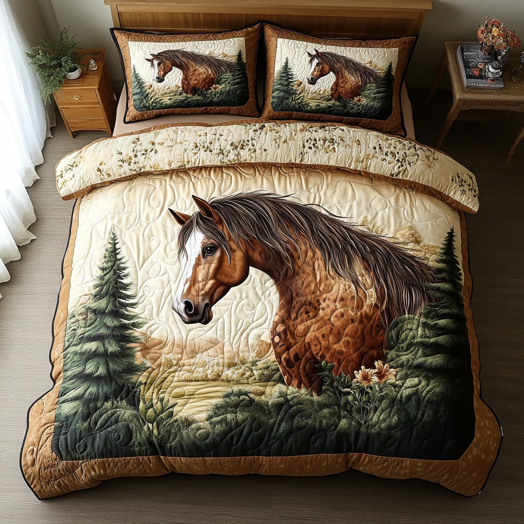 Stallion Pride Quilted Bedding Set Duvet Cover Bed Sheet Set Horse Themed Gifts For Adults Stallion Pride Quilted Bedding Set Duvet Cover Bed Sheet Set Horse Themed Gifts For Adults