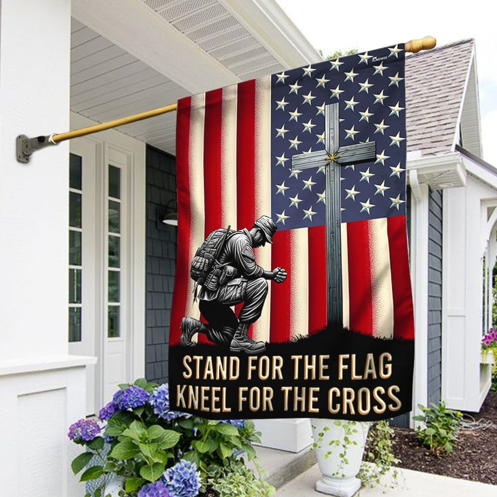 Stand For The Flag Kneel For The Cross American Flag Patriotic Veteran Decorations Stand For The Flag Kneel For The Cross American Flag Patriotic Veteran Decorations