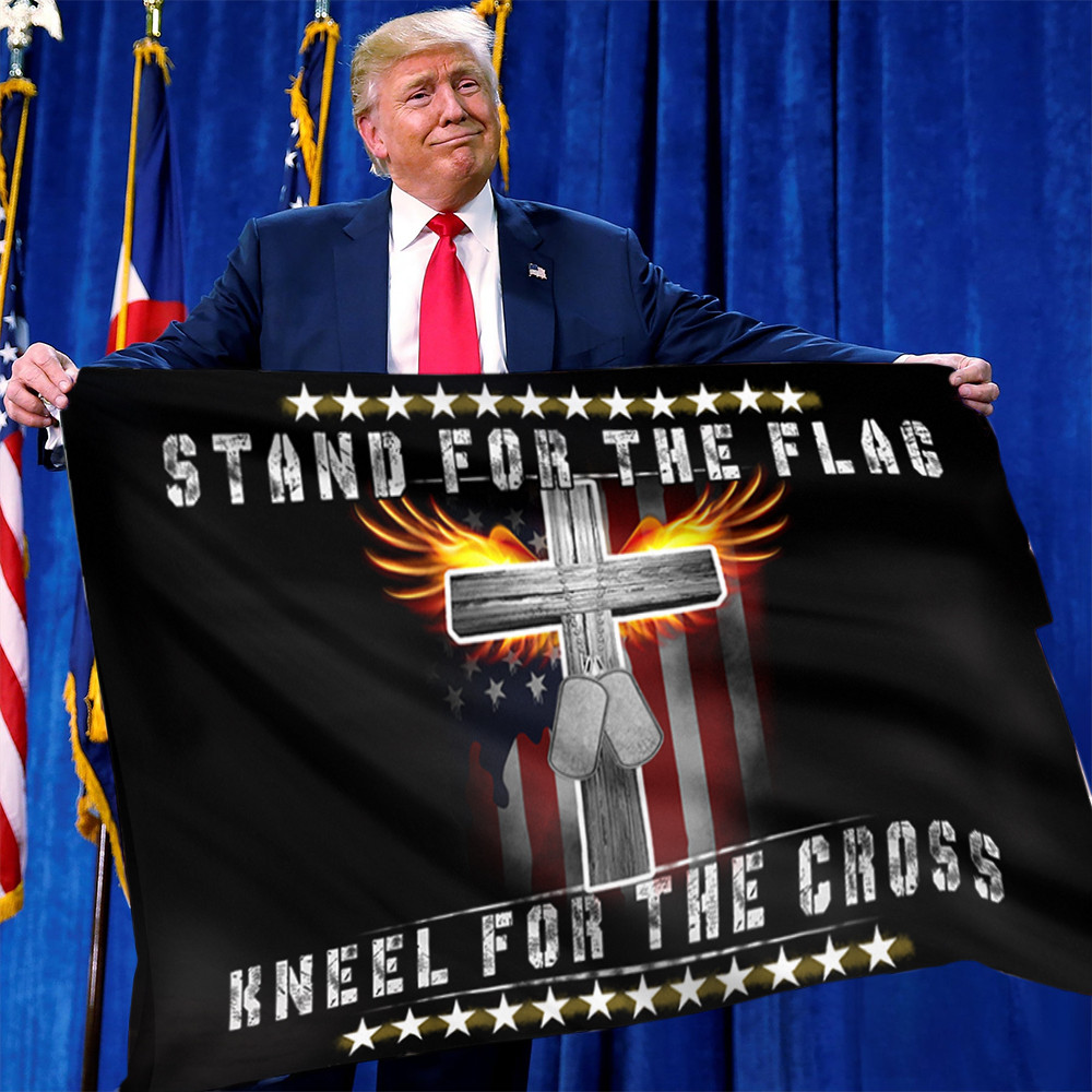 Stand For The Flag Kneel For The cross Flag Patriotic American Flag Home Decor Stand For The Flag Kneel For The cross Flag Patriotic American Flag Home Decor