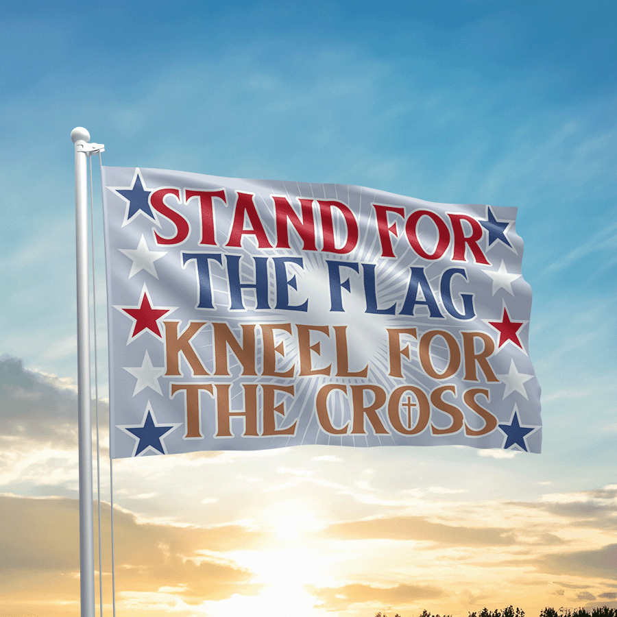 Stand For The Flag Kneel For The Cross Flag Patriotic Flag Decorative For Indoor Outdoor Stand For The Flag Kneel For The Cross Flag Patriotic Flag Decorative For Indoor Outdoor