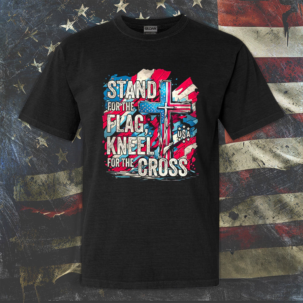 Stand For The Flag Kneel For The Cross Shirt Patriotic Tee Shirts Gifts For Christian Stand For The Flag Kneel For The Cross Shirt Patriotic Tee Shirts Gifts For Christian