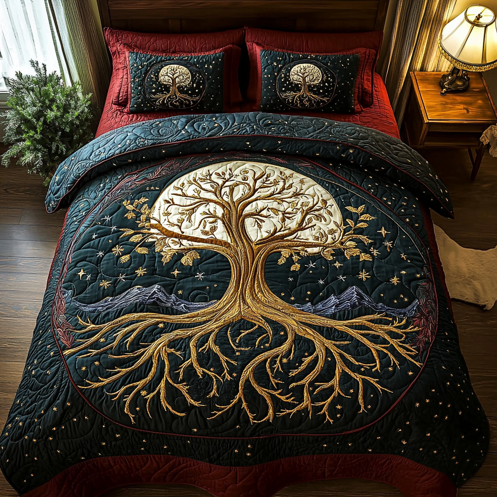 Starbound Tree Quilted Bedding Set Duvet Cover Bedspreads Tree Of Life Gifts For Her Starbound Tree Quilted Bedding Set Duvet Cover Bedspreads Tree Of Life Gifts For Her
