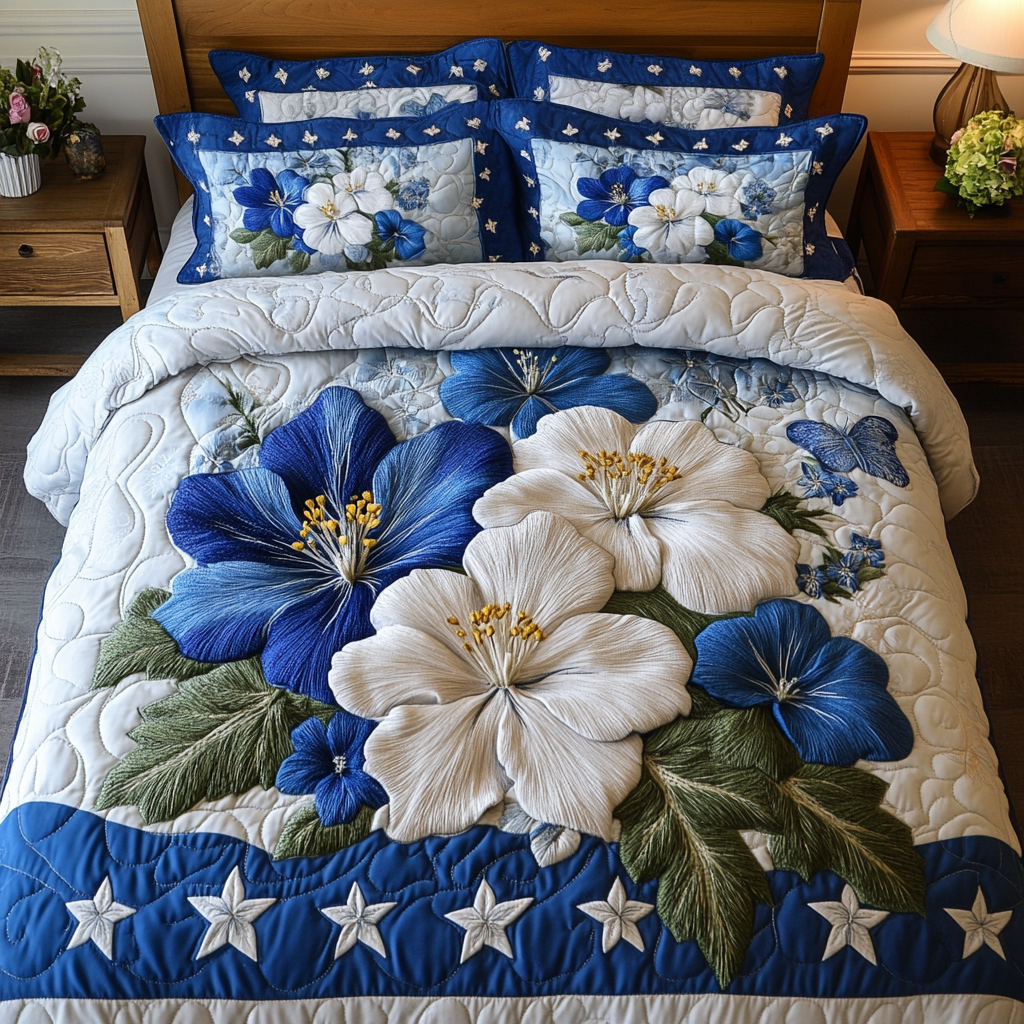 Starry Bloom Quilted Bedding Set Duvet Cover Bedspread Texas Gifts Online Starry Bloom Quilted Bedding Set Duvet Cover Bedspread Texas Gifts Online