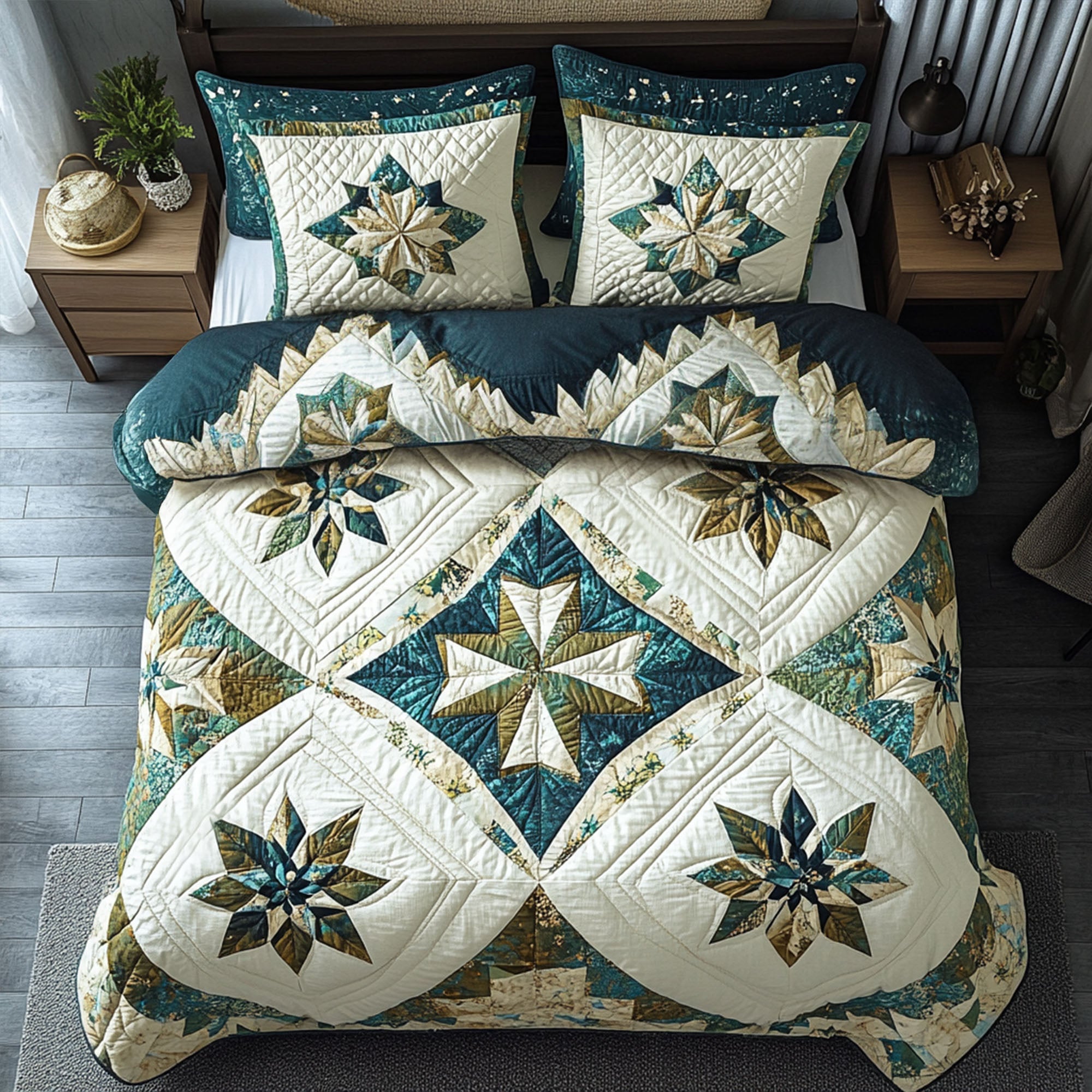 Starry Plains Quilted Bedding Set Duvet Cover Bedspreads Great Christmas Gifts For Mom Starry Plains Quilted Bedding Set Duvet Cover Bedspreads Great Christmas Gifts For Mom