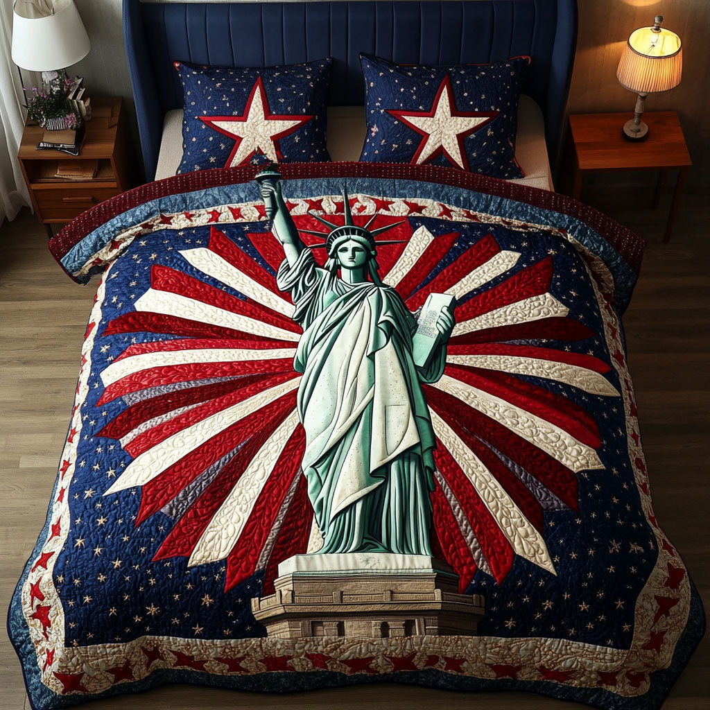 Stars and Liberty Quilted Bedding Set Duvet Cover Bedspread Patriotic Christmas Gifts Stars and Liberty Quilted Bedding Set Duvet Cover Bedspread Patriotic Christmas Gifts