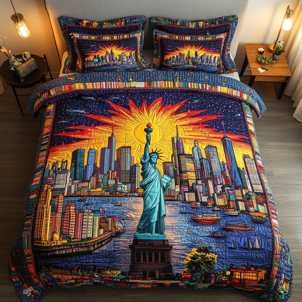 Statue of Hope Quilted Bedding Set Duvet Cover Bedspreads Best Gift For Sister In Law For Christmas Statue of Hope Quilted Bedding Set Duvet Cover Bedspreads Best Gift For Sister In Law For Christmas