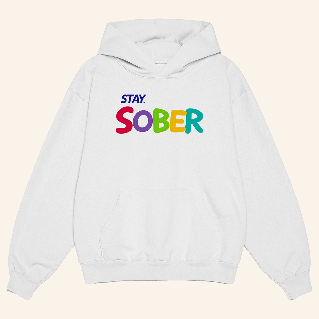 Stay Sober Merch White Hoodie Christmas Gifts For Boyfriend Stay Sober Merch White Hoodie Christmas Gifts For Boyfriend