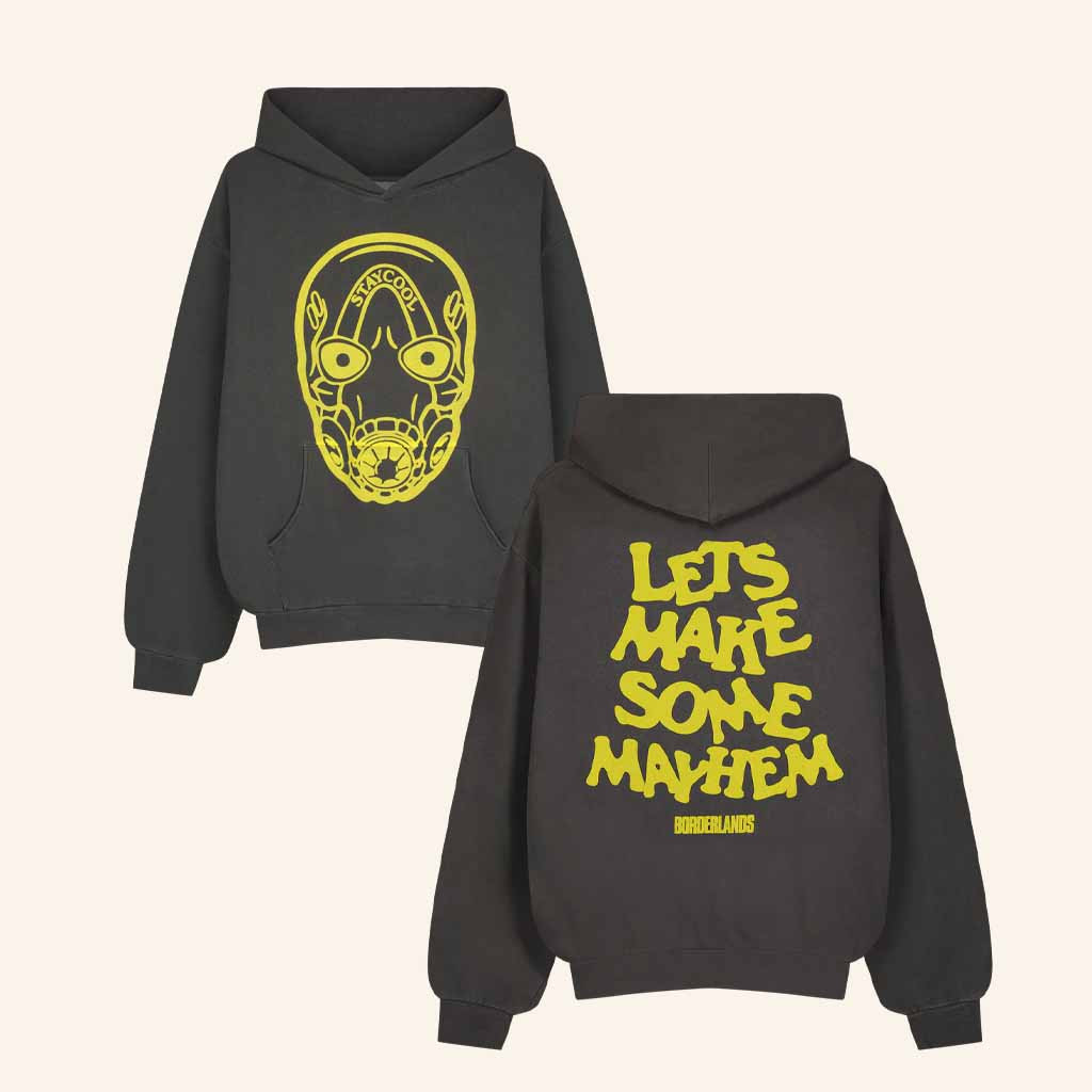 Staycoolnyc Merch Borderlands Psycho Mask Hoodie Lets Make Some Mayhem Hoodie Gift For Him