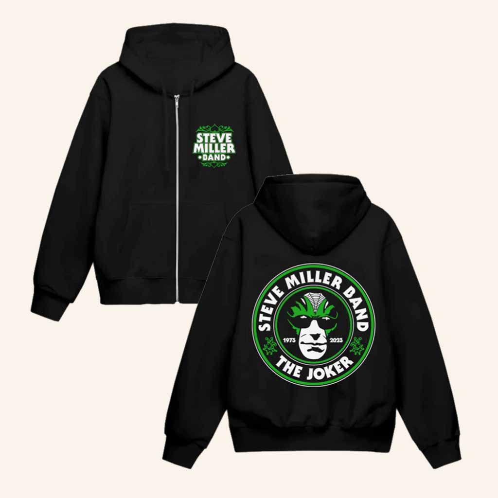Steve Miller Band Merch The Joker 50th Anniversary Zip Hoodie Presents For Music Lovers Steve Miller Band Merch The Joker 50th Anniversary Zip Hoodie Presents For Music Lovers