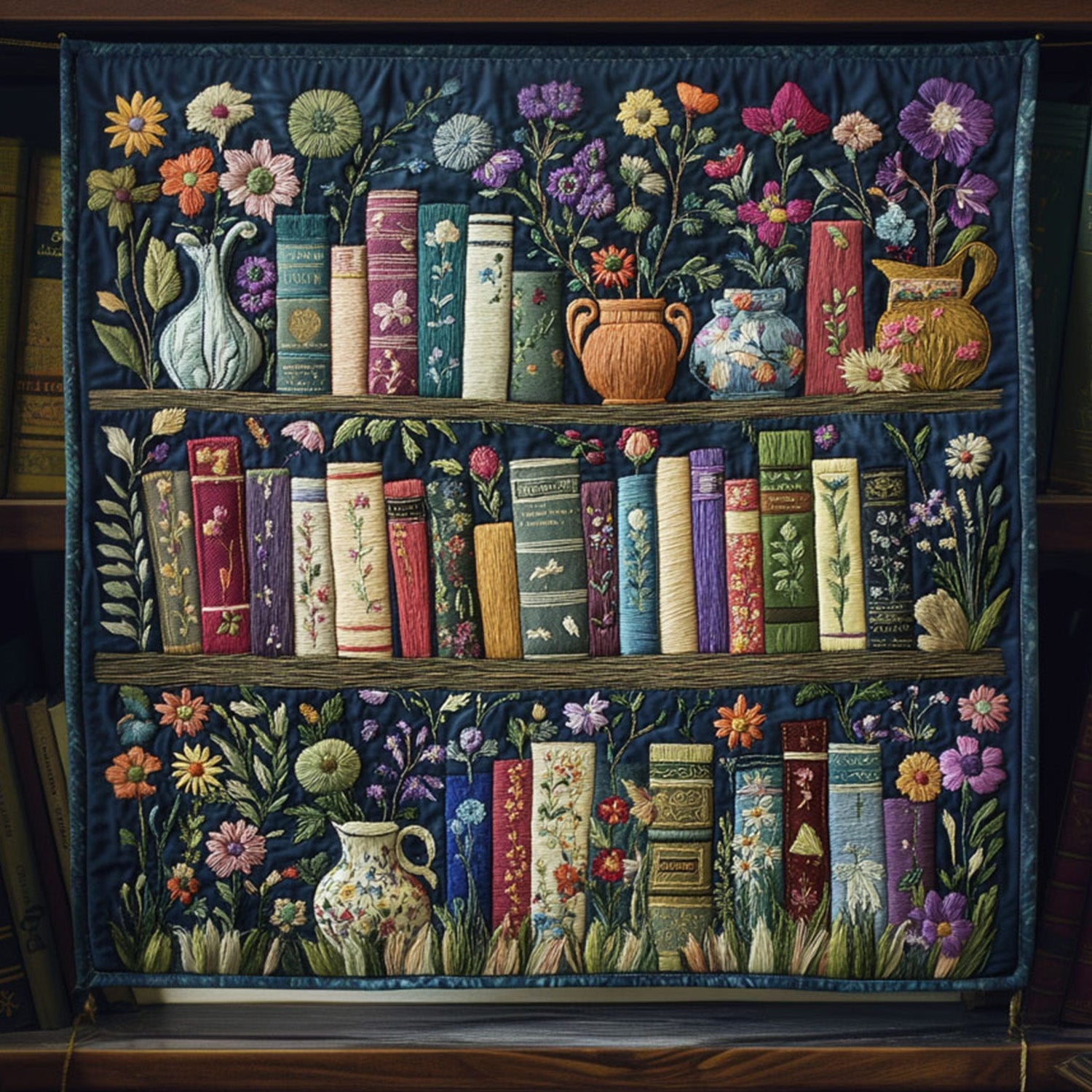 Stories and Blooms Quilted Blanket Cute Throw Blanket Gifts For People Who Love Books Stories and Blooms Quilted Blanket Cute Throw Blanket Gifts For People Who Love Books