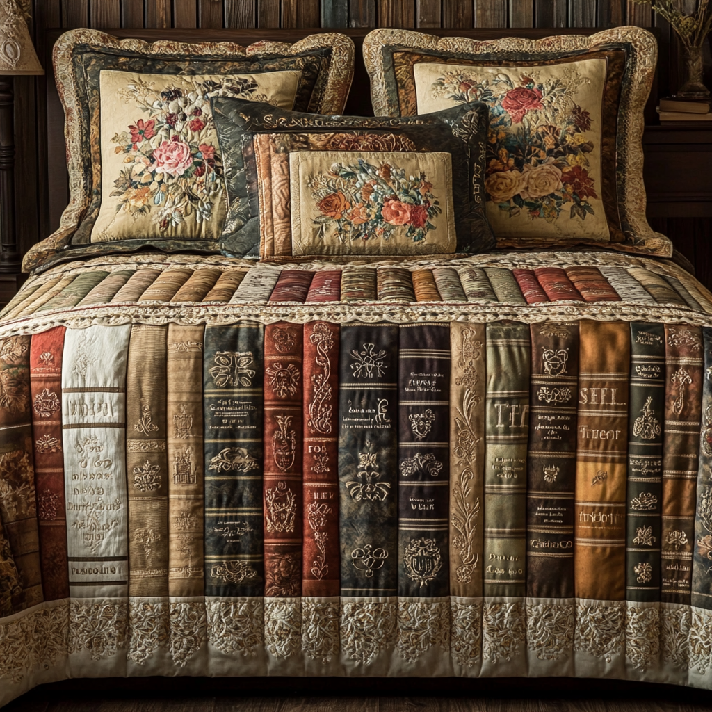 Story Quilt Quilted Bedding Set Duvet Cover Merch Cool Gifts For Book Lovers