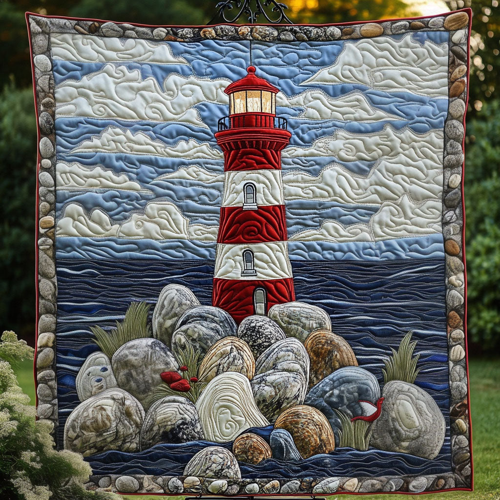 Striped Beacon Quilted Blanket Cute Colorful Blanket Ocean Unique Lighthouse Gifts Striped Beacon Quilted Blanket Cute Colorful Blanket Ocean Unique Lighthouse Gifts