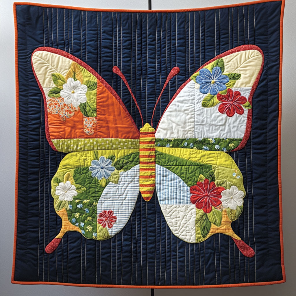 Striped Flutter Quilted Blanket Cute Colorful Blanket Best Butterfly Presents For Women Striped Flutter Quilted Blanket Cute Colorful Blanket Best Butterfly Presents For Women