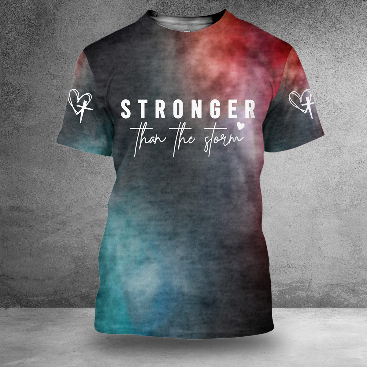 Stronger Than The Storm Hoodie Christian Cross Women's Hoodie Gifts For Ladies