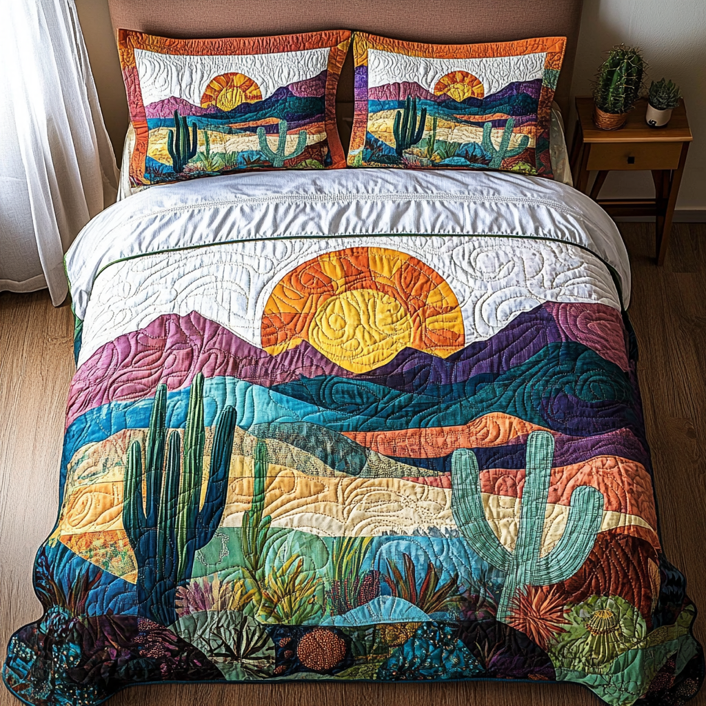 Succulent Symphony Quilted Bedding Set Duvet Cover Bedspread Best Cactus Gifts Succulent Symphony Quilted Bedding Set Duvet Cover Bedspread Best Cactus Gifts