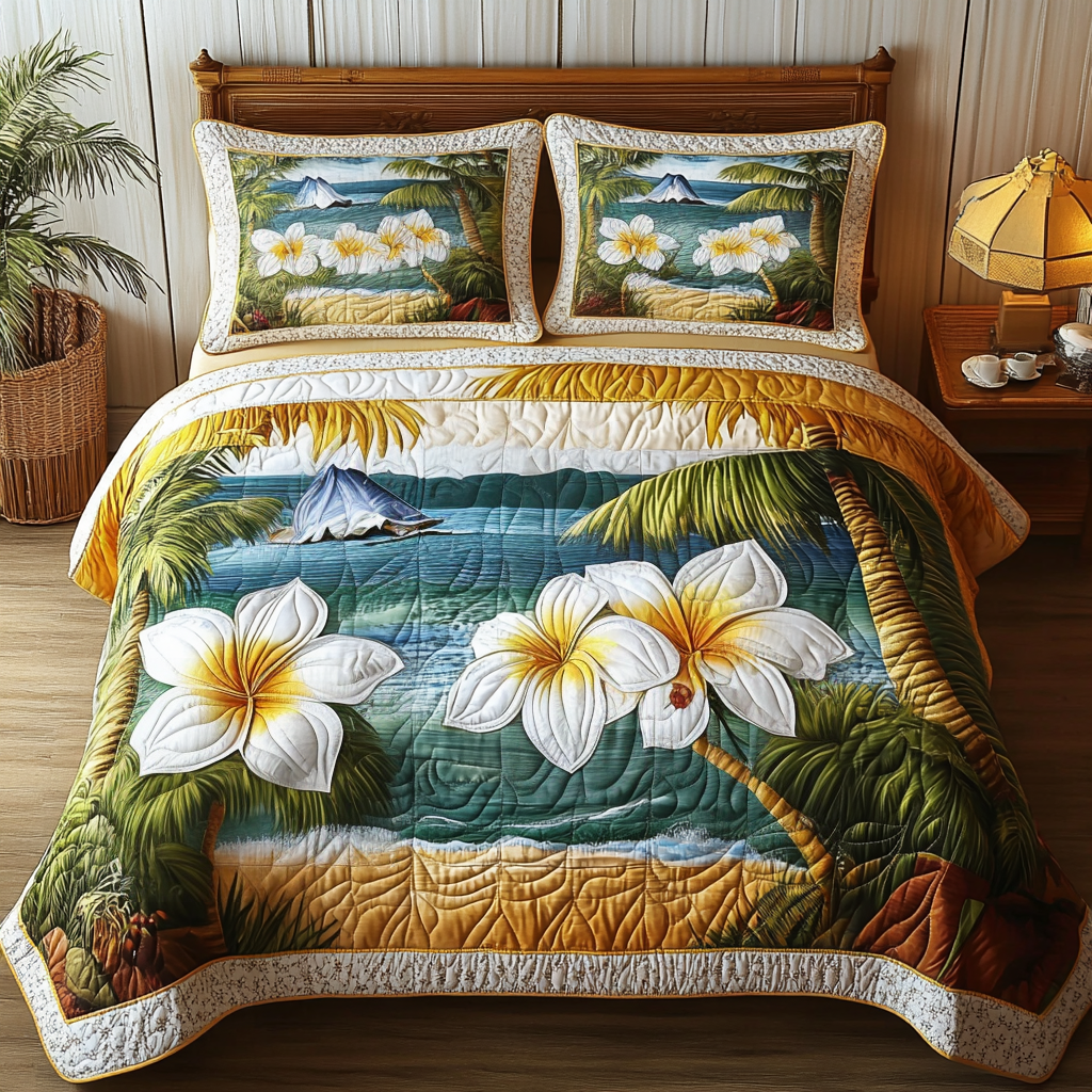 Summer Dream Quilted Bedding Set Duvet Cover Bedspread Flower Gifts For Ladies Summer Dream Quilted Bedding Set Duvet Cover Bedspread Flower Gifts For Ladies