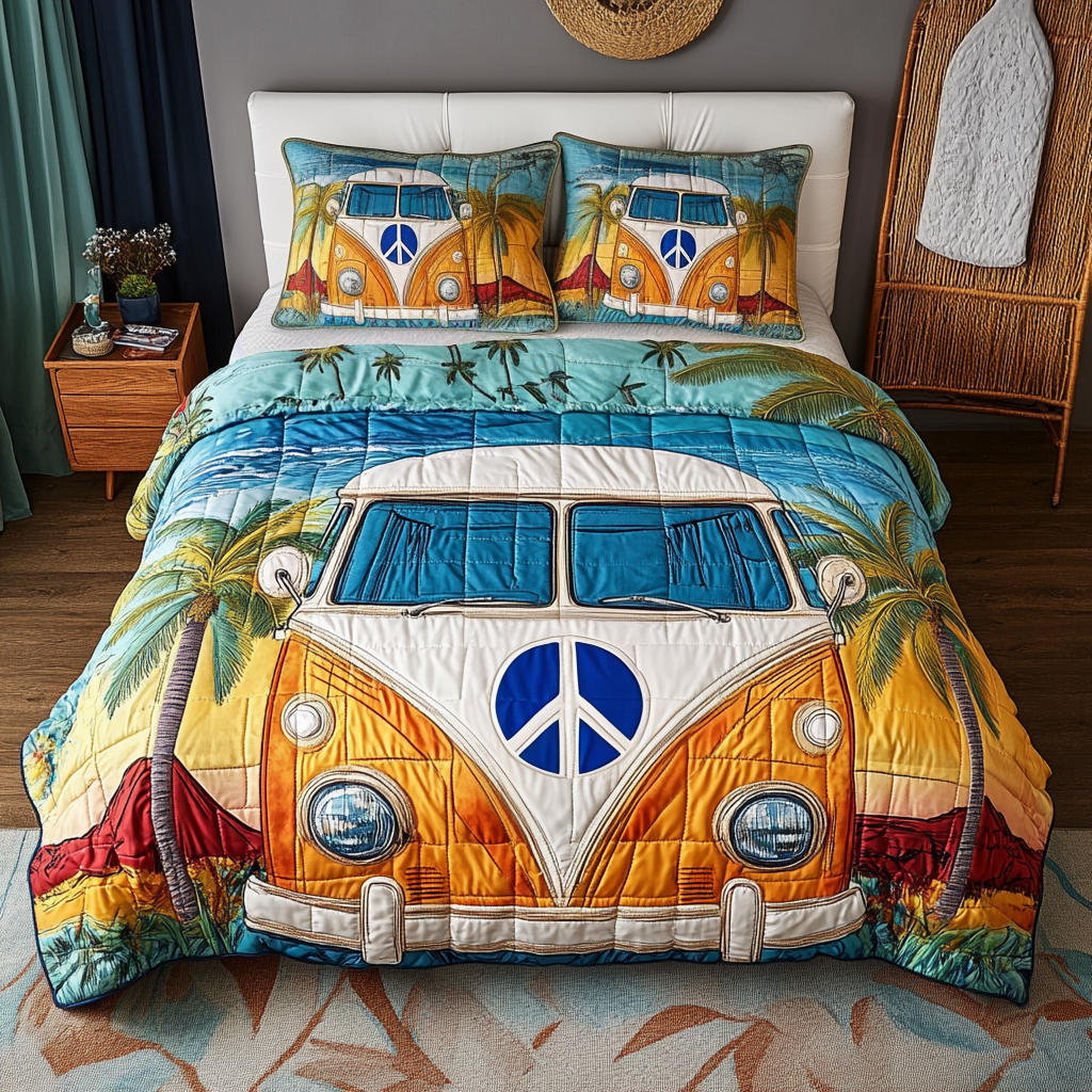 Sun Glow Quilted Bedding Set Duvet Cover Bed Sheet Set Best Gifts For The Beach Lover Sun Glow Quilted Bedding Set Duvet Cover Bed Sheet Set Best Gifts For The Beach Lover