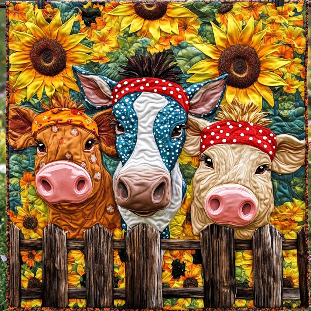 Sunflower Cows Quilted Blanket Cute Throw Blanket Things To Get Your Bf For Christmas Sunflower Cows Quilted Blanket Cute Throw Blanket Things To Get Your Bf For Christmas